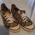 Coach Shoes | Coach Leatherware Sneakers | Color: Brown/Cream | Size: 7