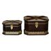 Lavish Touch Dinci Box Wood in Brown | 5.91 H x 9.84 W x 7.87 D in | Wayfair 5502