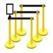 VIP Crowd Control 36" Retractable Belt Queue Safety Stanchion Barrier (6 Posts w/78" Blk Belt+SF+W Receiver) in Yellow | Wayfair 1000YEL-1705-1568