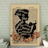 Trinx You Have Been Created Esther 4.14 Gallery Wrapped Canvas - For Girl Power Illustration Decor, Black & Beige Home Decor Canvas in White | Wayfair