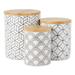 George Oliver 3 Piece Kitchen Canister Set Ceramic in White/Black | 5.5 H x 4.5 W x 4.5 D in | Wayfair 5E107BDCD3C6449881FE0277814906AD