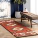 Red 30 x 0.5 in Area Rug - Loon Peak® Ilgonis Southwestern Handmade Tufted Wool Wine Area Rug Wool | 30 W x 0.5 D in | Wayfair