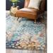 Blue 72 x 0.5 in Area Rug - Bungalow Rose Dimonetta Abstract Multicolor Area Rug, Polypropylene | 72 W x 0.5 D in | Wayfair