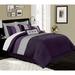 Latitude Run® Wyndmere 8-Piece Pleated Stripe Microfiber Comforter Set Polyester/Polyfill/Microfiber in Indigo | Wayfair