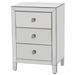 Mercer41 Luigino 3 - Drawer Mirrored Accent Chest Wood in Gray/Brown | 24 H x 16.5 W x 12 D in | Wayfair C380EF98AC924FDABBA36B7245408E5F