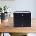 Latitude Run® 24 Slots Sunglasses Display Jewelry Box Faux Leather/Velvet in Black | 11.6 H x 7.5 W x 13.2 D in | Wayfair