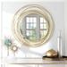 Willa Arlo™ Interiors Moberly Modern & Contemporary Beveled Accent Mirror Metal in Yellow | 39.5 H x 39.5 W x 1 D in | Wayfair