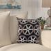 Beachcrest Home™ Aksel Nautical Geo Lines Geometric Print Outdoor Square Pillow Cover & Insert /Polyfill blend | 18 H x 18 W x 7 D in | Wayfair