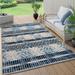 Blue/Navy 60 x 0.23 in Area Rug - Steelside™ Heston Geometric Navy/White/Blue Indoor/Outdoor Area Rug Polypropylene | 60 W x 0.23 D in | Wayfair