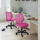 The Twillery Co.® Rubin Mesh Task Chair Upholstered/Mesh in Pink/Indigo | 36.5 H x 22 W x 20 D in | Wayfair 8791F628278141148F9370DA6FFC5882