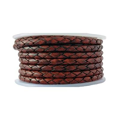 Cords Essentials Round Braided Genuine Leather String Bolo Cord, Rope for  Jewelry Making, Necklaces, Bracelets, Wraps, Crafts and Hobby Projects