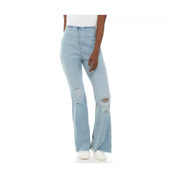 tinseltown-womens-pull-on-clean-hem-flare-jeans,-9/