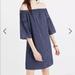 Madewell Dresses | Madewell Off The Shoulder Bell Sleeve Dress Sz4 | Color: Blue | Size: 4