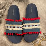 American Eagle Outfitters Shoes | American Eagle Slides In Patriotic Colors | Color: Blue/Red | Size: 7