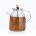 BEEM TEEKANNE Glaskanne mit Siebeinsatz - 1,5 l | Teekanne Glas | Sieb Edelstahl mit Hebefunktion | Hitzebeständiges Glas | Für heißen Tee oder Eistee