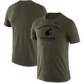 Men's Nike Olive Washington State Cougars Stencil Arch Performance T-Shirt