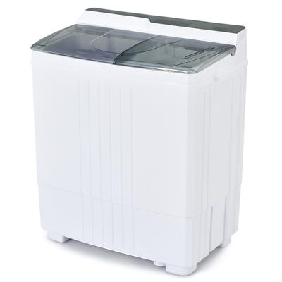 Twin Tub Portable Washing Machine with Timer Control and Drain Pump for Apartment - 25" x 15" x 28.5" (L x W x H)