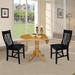 42 in Dual Drop Leaf Dining Table with 2 Dining Chairs - 3 Piece Dining Set