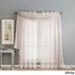 Window Elements Diamond Sheer Voile 56 in. x 84 in. Rod Pocket Curtain Panel Pair