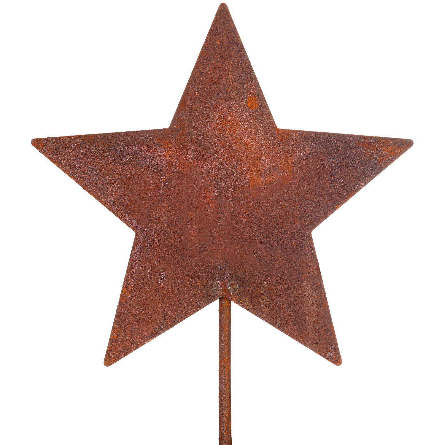 Etoile en métal "aspect rouille", marron, 18 cm Ø