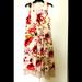 Anthropologie Dresses | Anthropologie Neesh Cotton Flared Dress Sz M Boho | Color: Cream/Red | Size: M