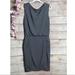 Athleta Dresses | Athleta Westwood Microstripe Grey Ruched Dress | Color: Gray/White | Size: Xs