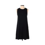 Gap Casual Dress - A-Line Crew Neck Sleeveless: Black Solid Dresses - Women's Size X-Small