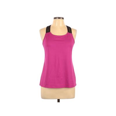 Fabletics Active Tank Top: Pink Solid Activewear - Size Large