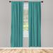 East Urban Home Microfiber Floral Semi-Sheer Rod Pocket Curtain Panels Microfiber in Green/Blue | 95 H in | Wayfair