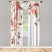 East Urban Home Microfiber Floral Semi-Sheer Rod Pocket Curtain Panels Microfiber in Orange | 84 H in | Wayfair 1CD0F729E2C64A04A589A75CDAF63D70