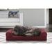 FurHaven Quilted Orthopedic Bolster Sofa Pet Bed Memory Foam in Red | 6 H x 30 W x 20 D in | Wayfair 85301012