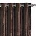 Eastern Accents Winchester Silky Velvet Solid Color Room Darkening Grommet Single Curtain Panel Polyester in Brown | 120 H in | Wayfair