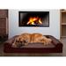 FurHaven Quilted Orthopedic Bolster Sofa Pet Bed Memory Foam/Metal in Brown | 9.5 H x 53 W x 40 D in | Wayfair 65601011