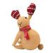 The Holiday Aisle® Bunny w/ Scarf & Gloves Hanging Figurine Ornament Fabric in Brown | 14.5 H x 4.5 W x 9 D in | Wayfair