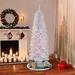 The Holiday Aisle® 6'6" H Slender White Fir Christmas Tree w/ 250 Lights, Metal | 78 H x 32 W in | Wayfair 870FDCEC4EE24D6C90E15A5ACB9038AA