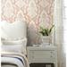 York Wallcoverings Hawthorne Ikat Wallpaper in Pink/White | 27 W in | Wayfair TC2646