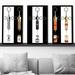 Rosdorf Park Shot of Couture by Jodi - 3 Piece Picture Frame Graphic Art Plastic/Acrylic in Black/Gray/Orange | 40.5 H x 25.5 W x 1 D in | Wayfair