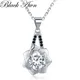 Black Awn-Collier Fleur en Argent pour Femme Bijoux Design ChimEngagement Colliers de la raq