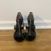 Michael Kors Shoes | Michael Kors Leather Heels | Color: Black/Silver | Size: 7