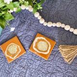 Anthropologie Accents | 2/$50 Deal Anthropology Gem Coasters - Set Of 2 | Color: Orange/White | Size: Os