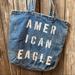 American Eagle Outfitters Bags | American Eagle Tote Bag | Color: Blue/White | Size: As Described