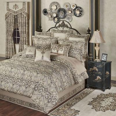 Landon Comforter Set Gold Beige, Queen, Gold Beige