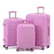 RMW Suitcase Set | Hard Shell | Lightweight | with Combination Lock | 4 Dual Spinner Wheels | Travel Bag | Luggage Sets 3 Piece Full Set 20/24/28"(Pink)