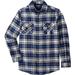 Men's Big & Tall Plaid Flannel Shirt by KingSize in Navy Plaid (Size 8XL)