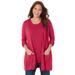 Plus Size Women's Cashmiracle™ Cardigan by Catherines in Classic Red (Size 3X)