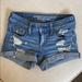American Eagle Outfitters Shorts | American Eagle Distressed Jean Shorts | Color: Blue | Size: 0