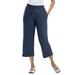 Plus Size Women's Sport Knit Capri Pant by Woman Within in Heather Navy (Size 4X)