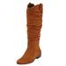 Wide Width Women's The Roderick Wide Calf Boot by Comfortview in Cognac (Size 8 1/2 W)