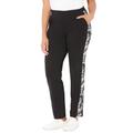 Plus Size Women's French Terry Motivation Pant by Catherines in Black Camo (Size 1X)