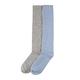 Women Cashmere Wool Blend Knee High Sock Gift Box 2 Pair Med 3-7 Soft Blue Soft Grey Very Warm SeriouslySillySocks